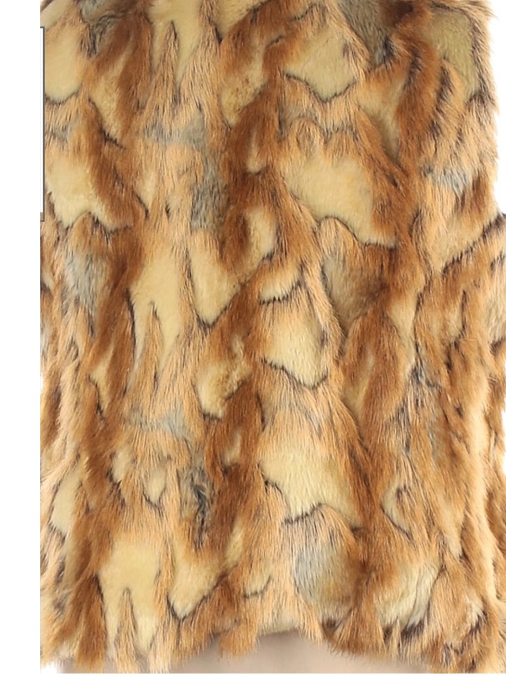Rachel Zoe Women Faux Fur Vest in Brown and Cream Tones. Size 1X. Great conditio - Picture 6 of 13